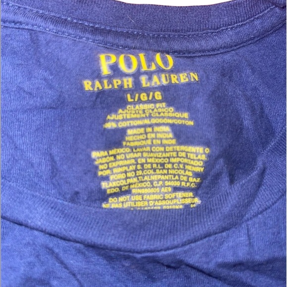3 Pack of Blue Polo Ralph Lauren T shirts size L - Picture 2 of 2